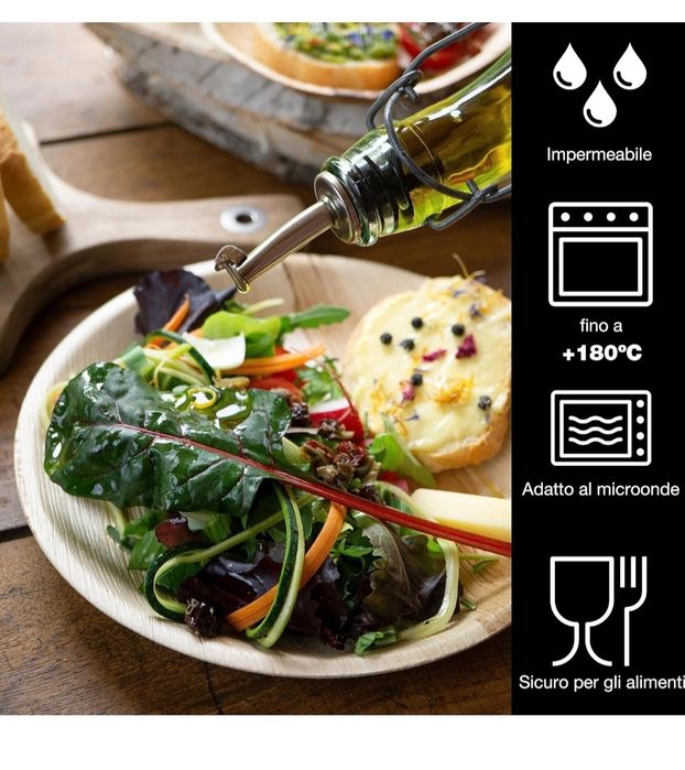 Moritz & Moritz 20 szt. okrągły talerz z liści palmowych