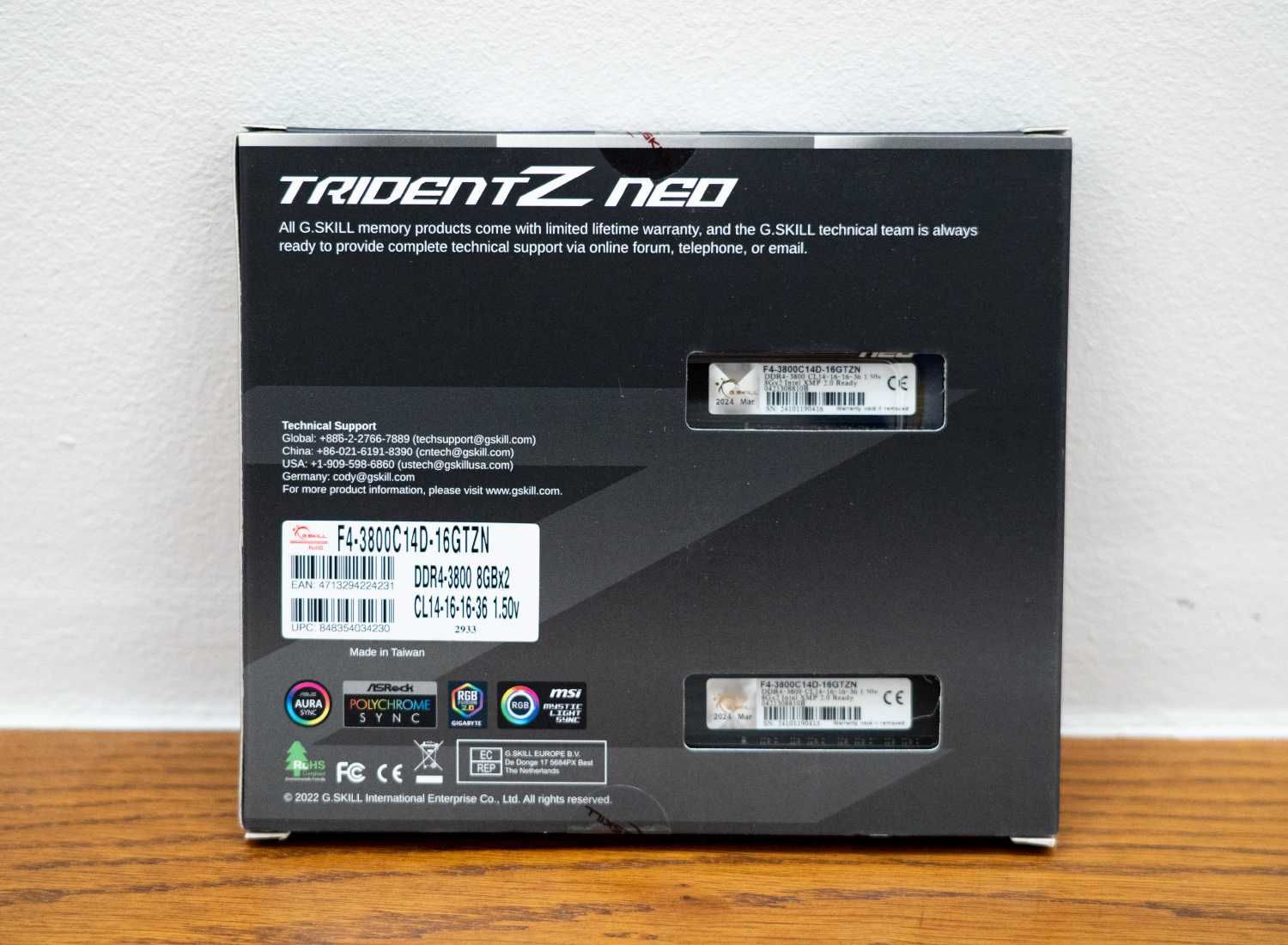 NOWE pamięci GSKILL TridentZ NEO F4-3800C14D-16GTZN DDR4 16GB 3800Mhz