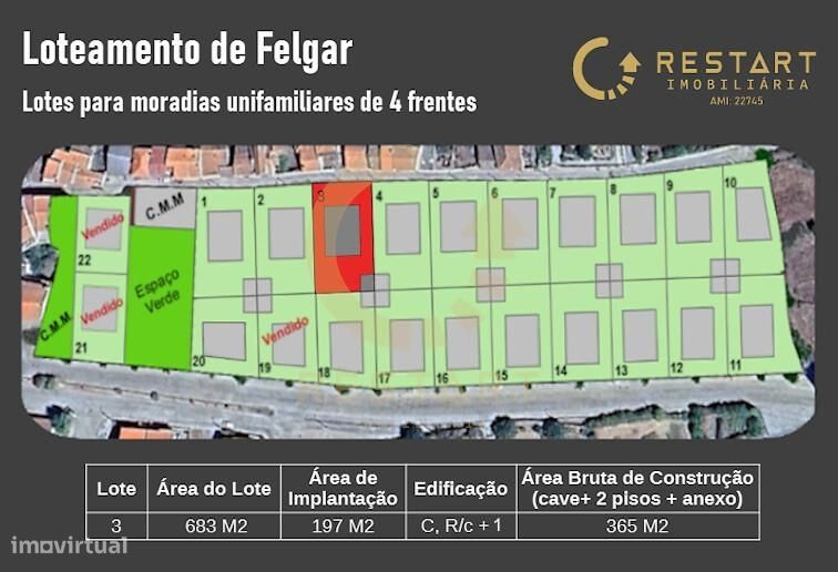 18 Lotes Para construção de moradias individuais e unifamilares com ca