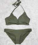 Kostium kąpielowy dwuczęściowy bikini S/M 36/38 zielony New Look