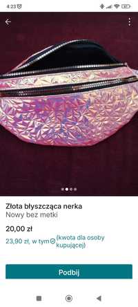 Torebka nerka błyszcząca