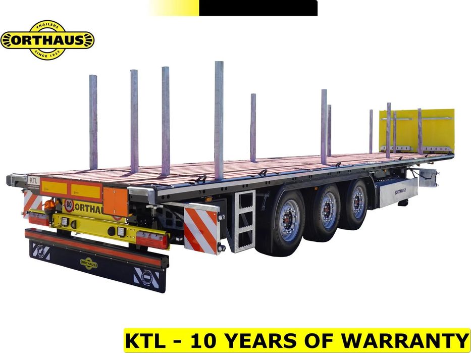 Orthaus Plato HD 13,6m Mocna platforma pod kontenery | DMC 39t | EBS | KTL  3x oś SAF, rama  ze stali S700MC, uchwyty Ro-Ro
