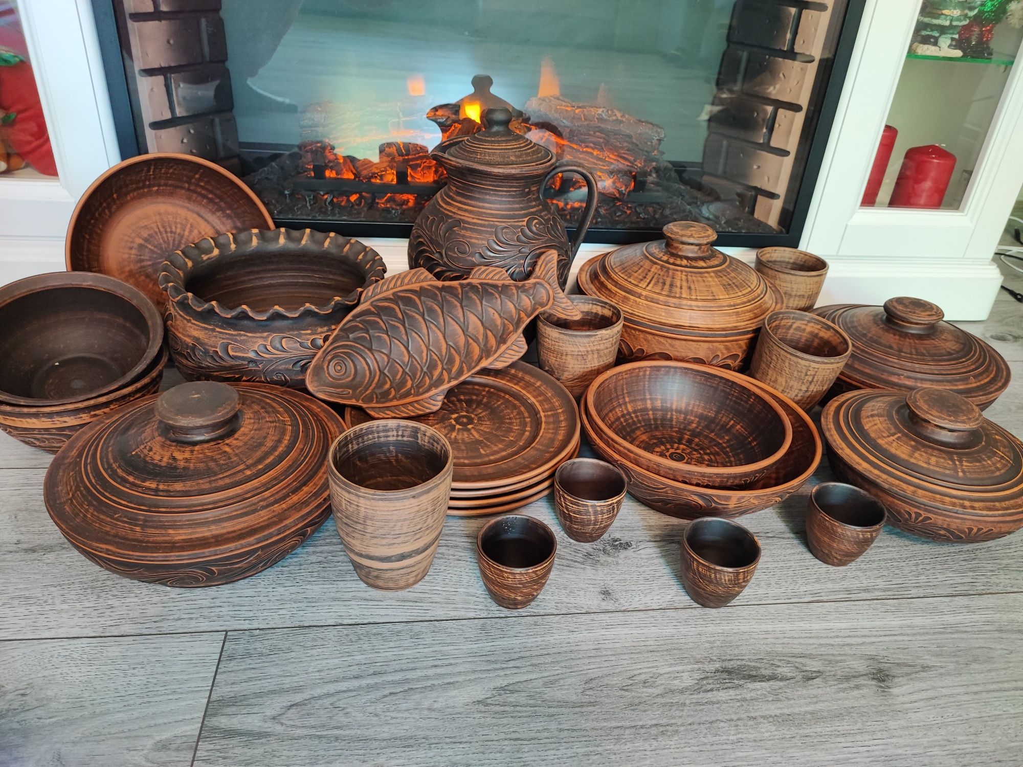 Набір глиняного посуду 29 предметів