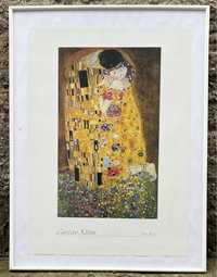 Gustav Klimt obraz „Pocałunek” kiss 80x60 w ramie, za szkłem