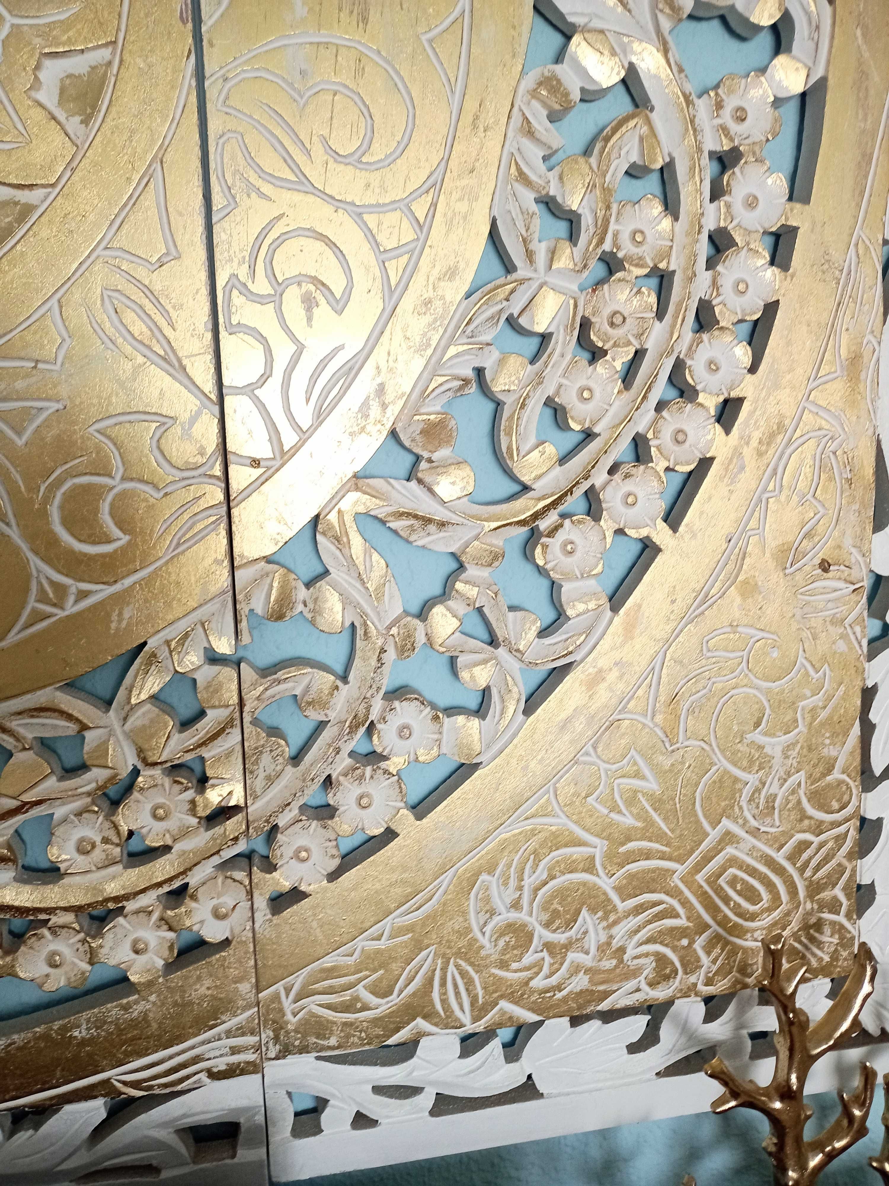 Mandala dourada e branca. 120x120cm.Entrega Setúbal e arredores.Nova!