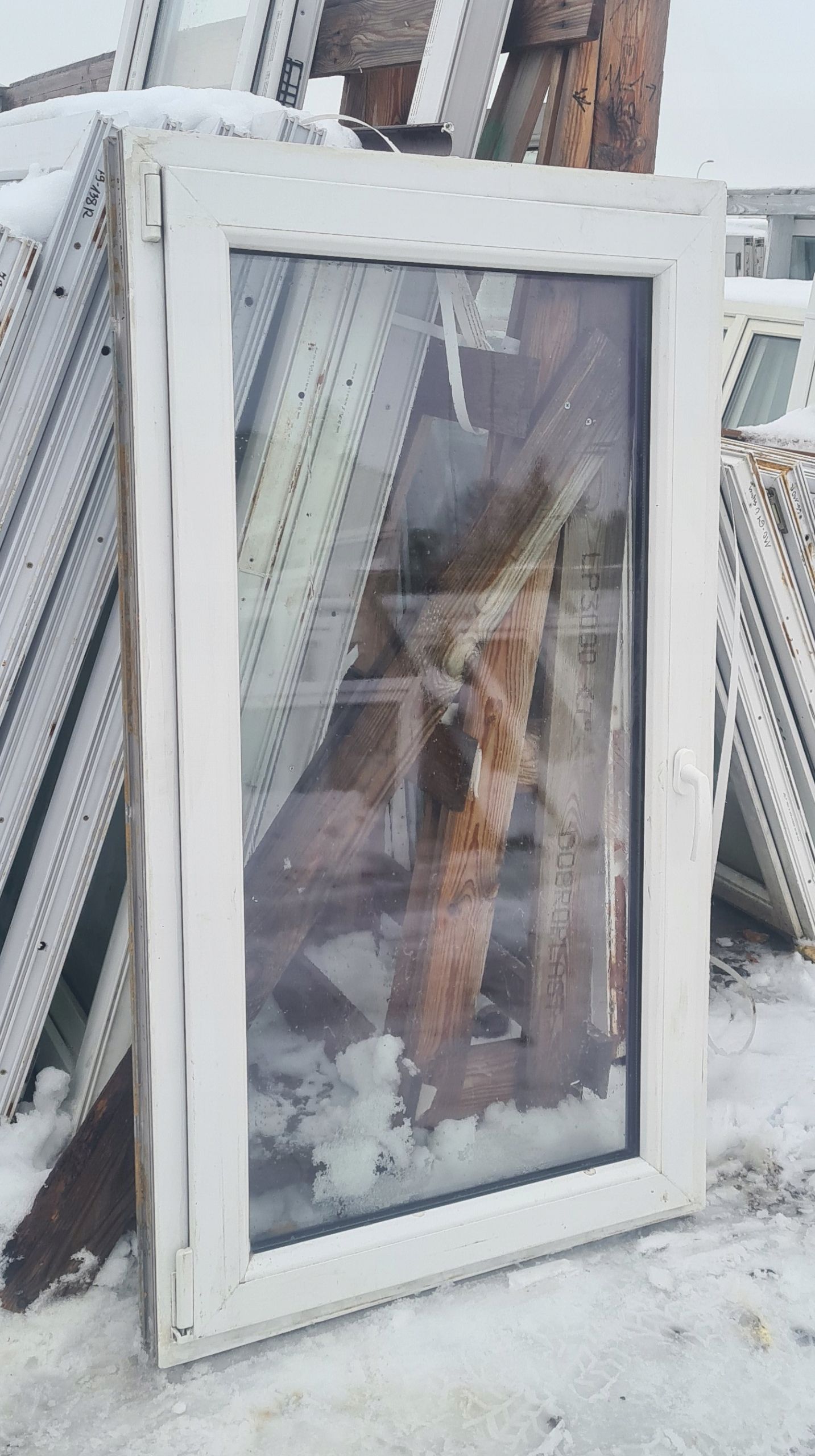 OKNA KacprzaK OKNO PCV 81x141 Używane Plastikowe Szare Lider Okna OLX