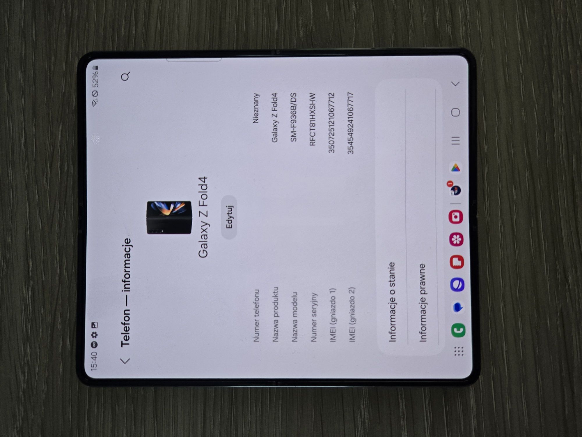 Samsung Galaxy z Fold 4 - jak nowy