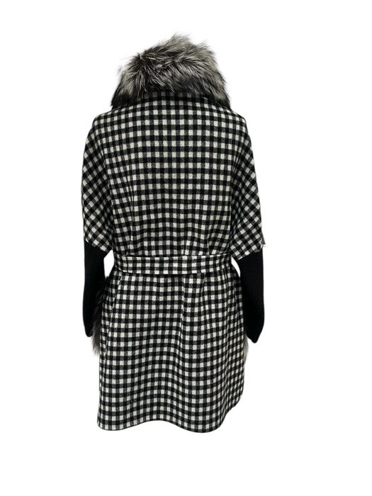 Wloski plaszcz welniany z futrem z lisa