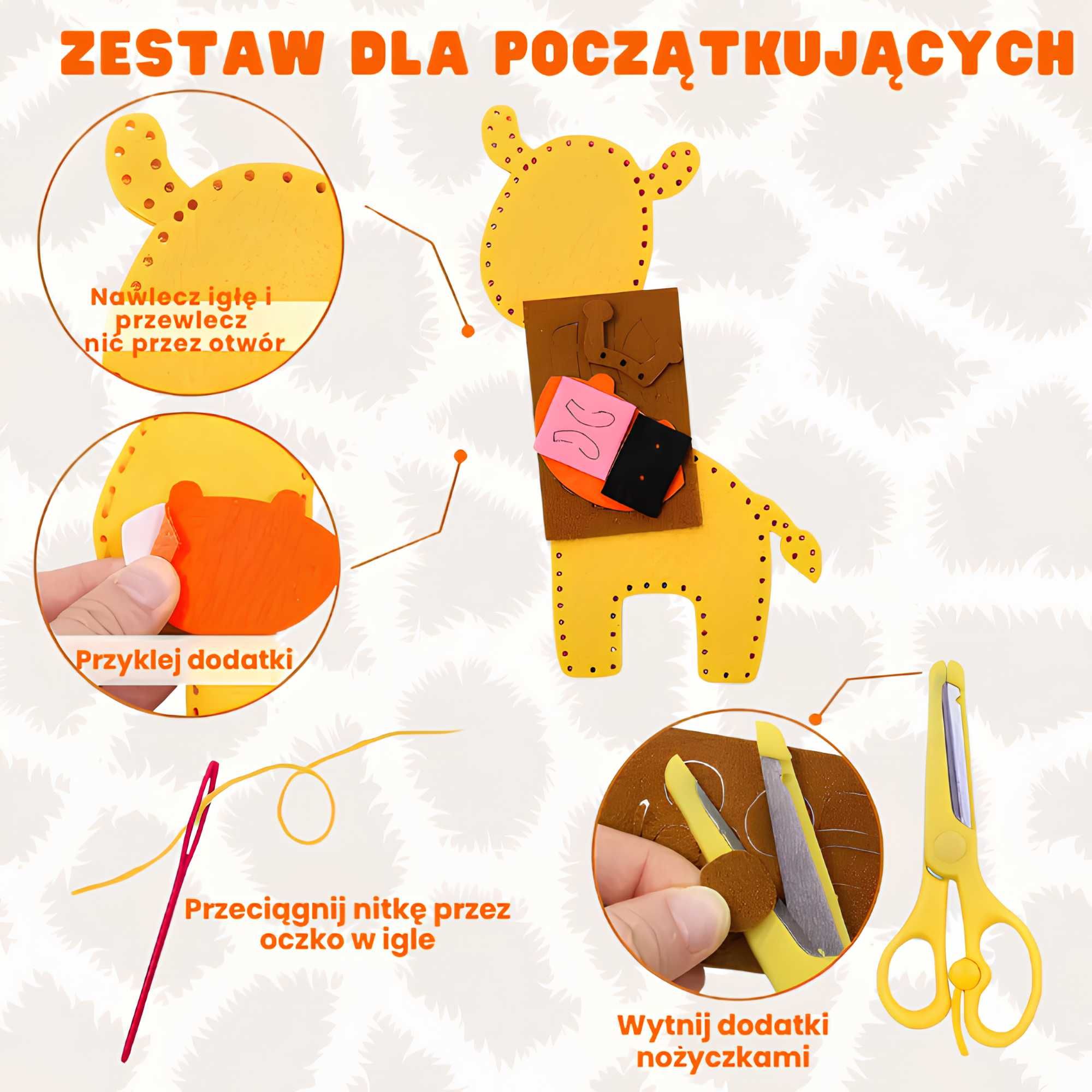 SewSafari - Zestaw 10 zwierzątek do szycia dla dzieci - prezent