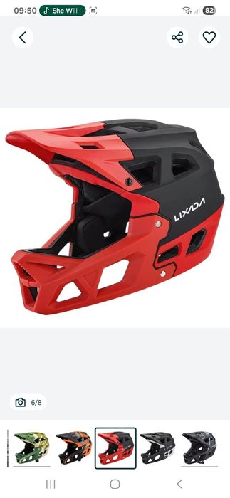 Шлем  fullfac фул фейс велошлем fox ендуро кросовий  665  грам