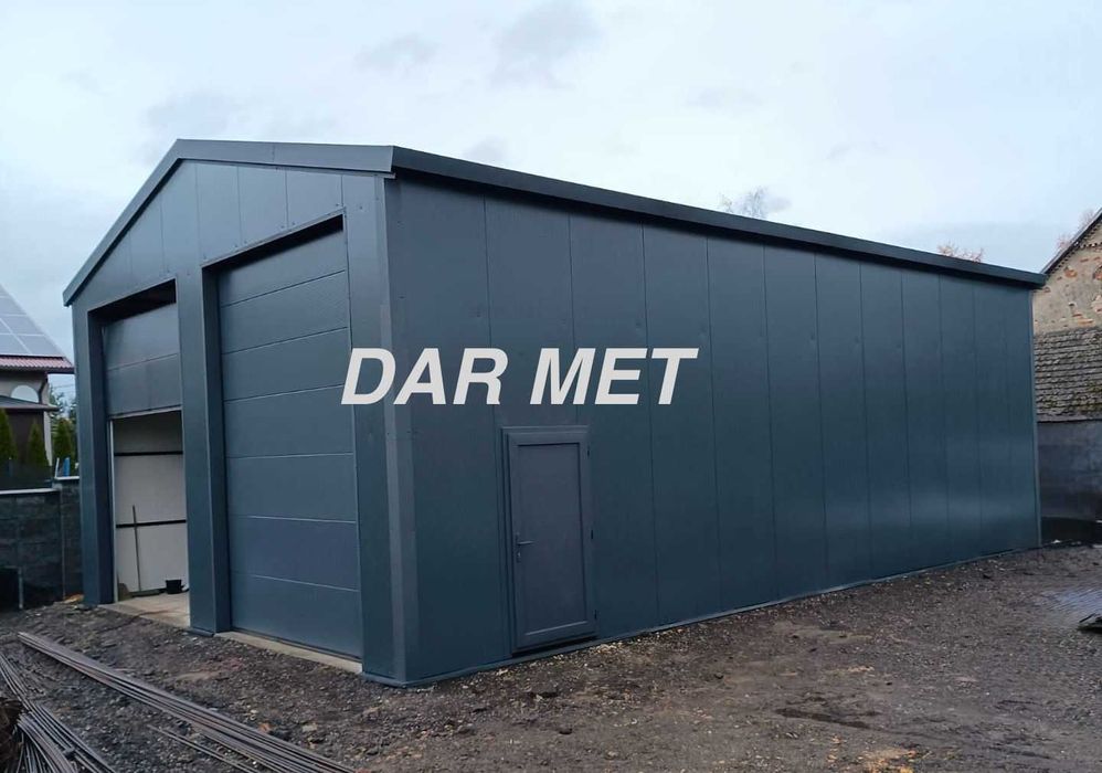 Hala Garaż Wiata Warsztat Magazyn Konstrukcja Stalowa Projekt Dar Met