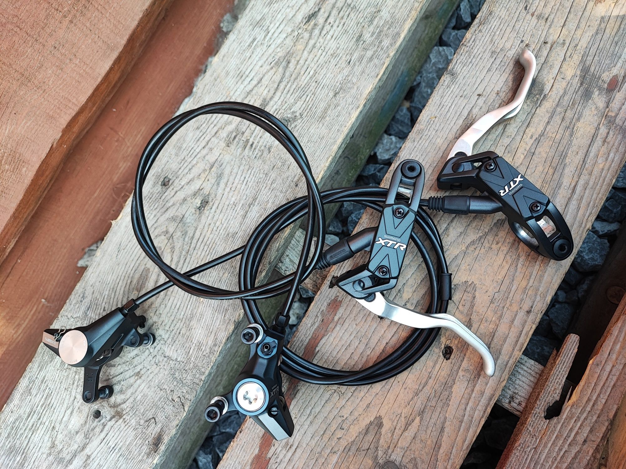 Hamulce tarczowe hydrauliczne Shimano XTR M975 retro mtb super stan