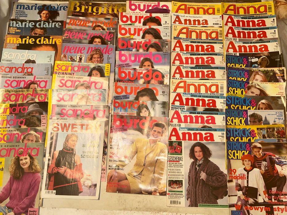 BURDA,Anna,SANDRA,Neue Mode z WYKROJAMI - 67 sztuk !