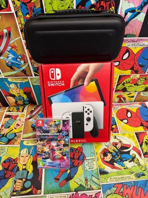 Nintendo Switch OLED Zestaw+MARIO KART DELUXE 8 Szczecin Ufogames