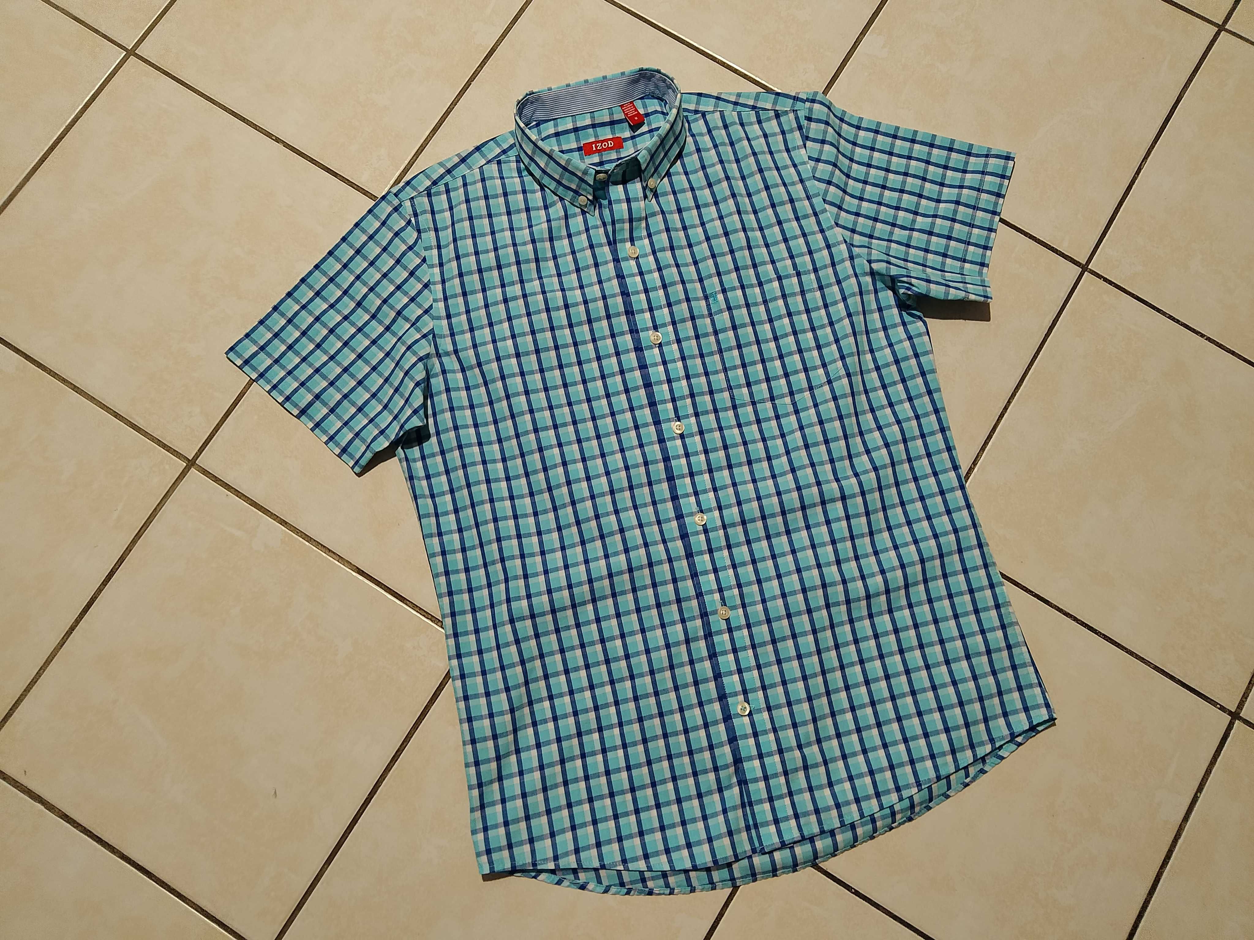 IZOD USA - NOWA! z LOGO Koszula Męska krótki rękaw rozmiar L