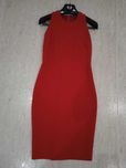 Vestido Zara, S, vermelho, costas abertas com fecho