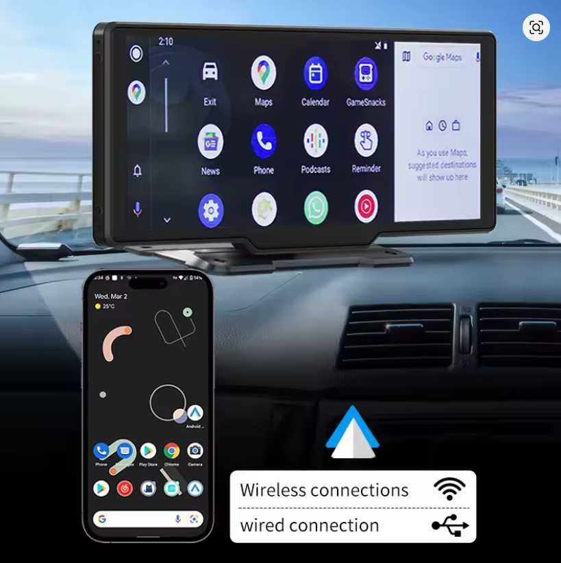 Ecrã Multimédia 10.26” com CarPlay e Android Auto sem fios – NOVO