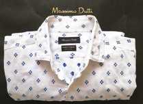 Massimo Dutti koszula Len i bawełna Biała koszula