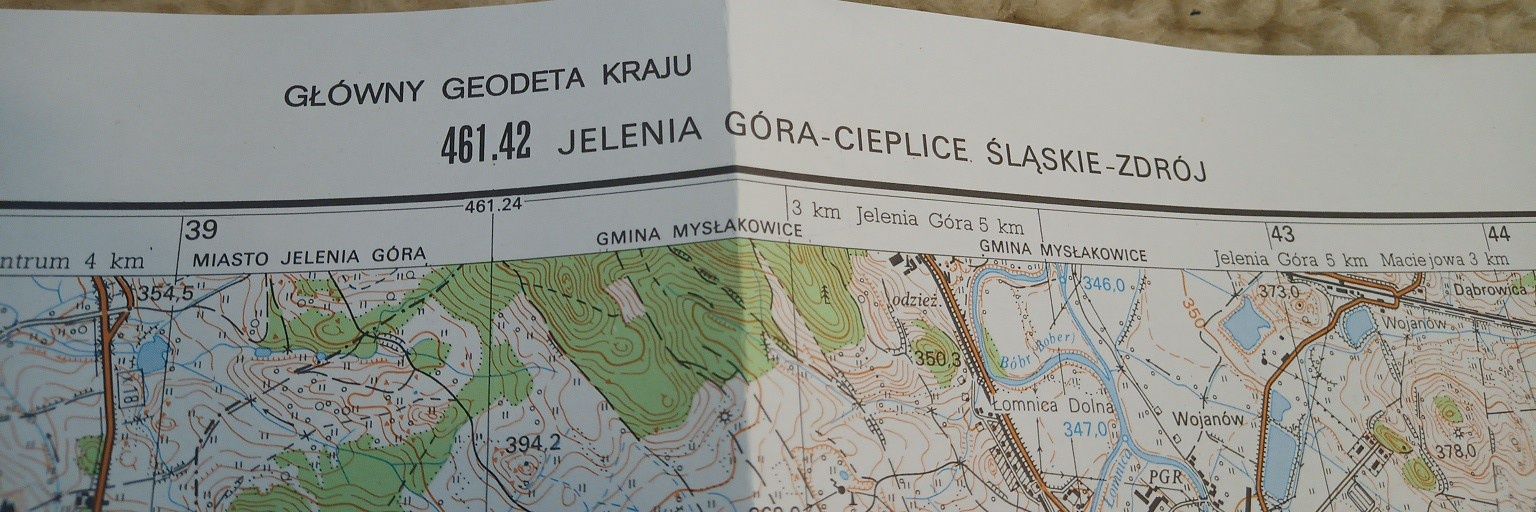 Mapy geodezyjne Polski kolorowe zestaw