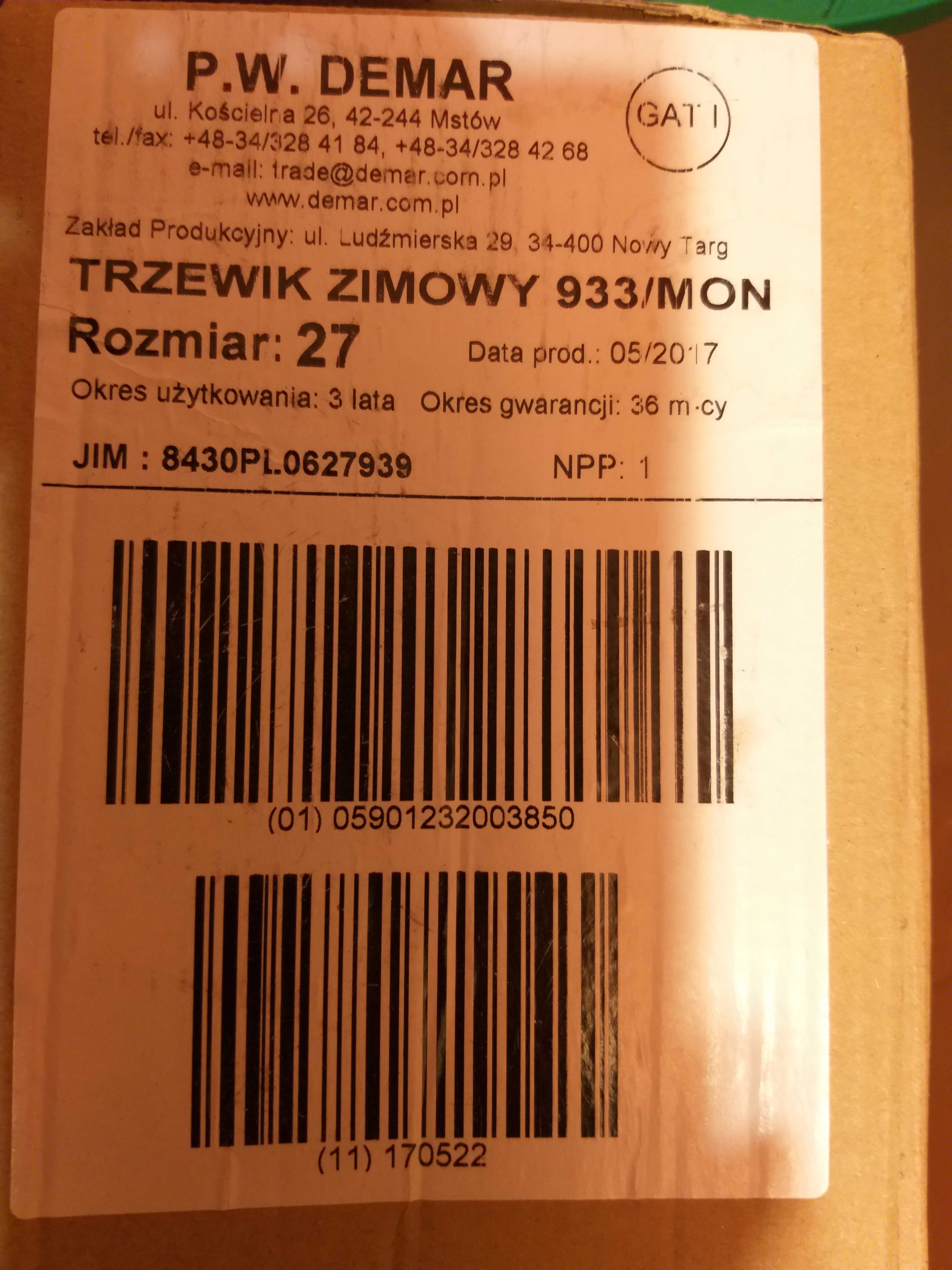 Buty zimowe wojskowe rozmiar 42