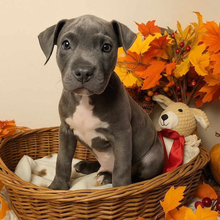 Śliczny piesek Amstaff blue!