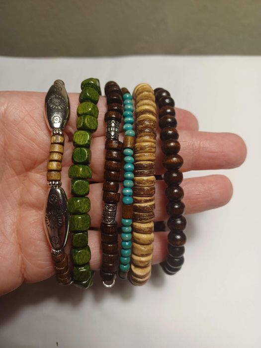 Komplet bransoletek WILK unisex z drewna