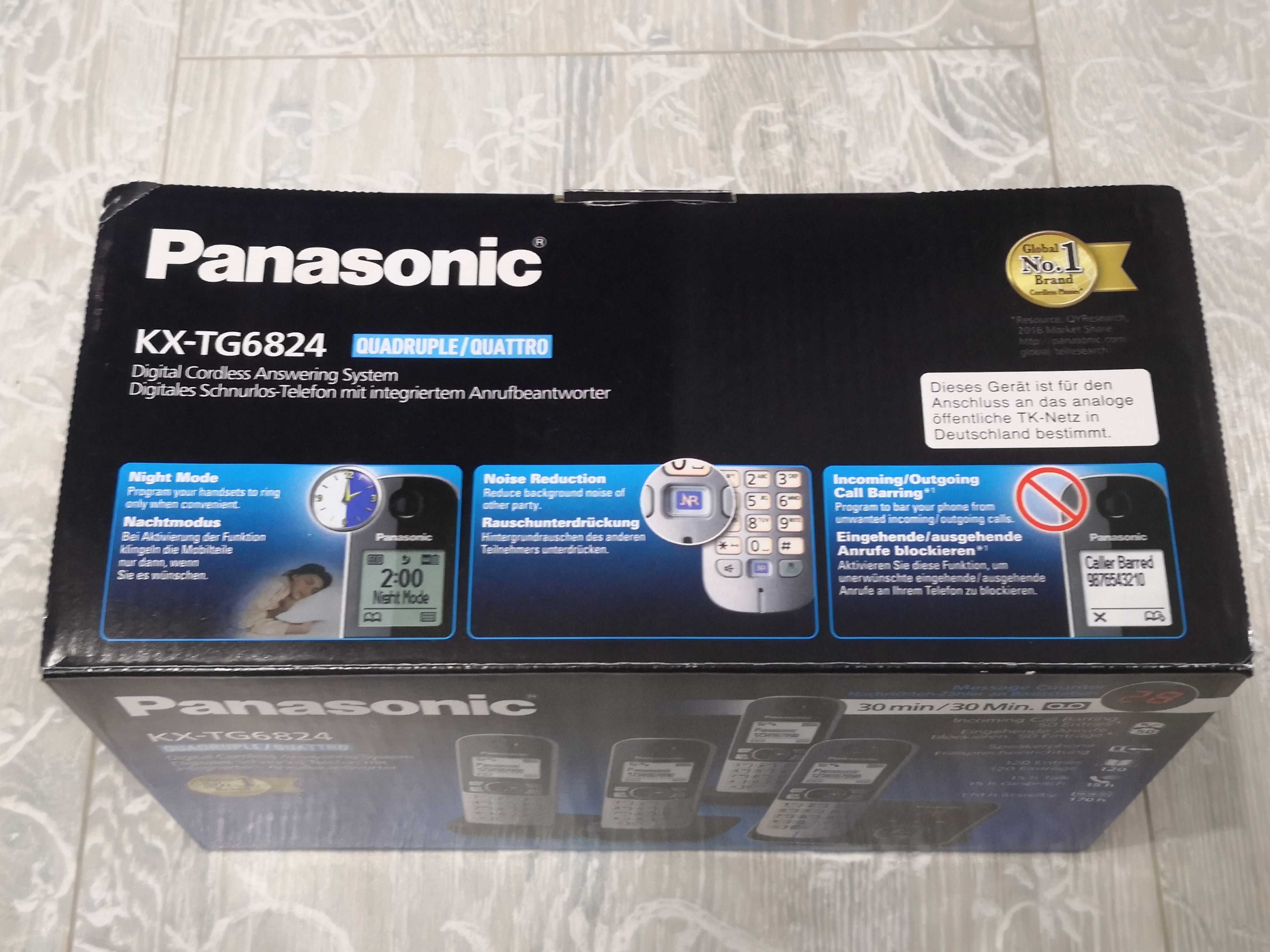 Радиотелефон Panasonic KX-TG6821RU 4 трубки в комплекте как новый