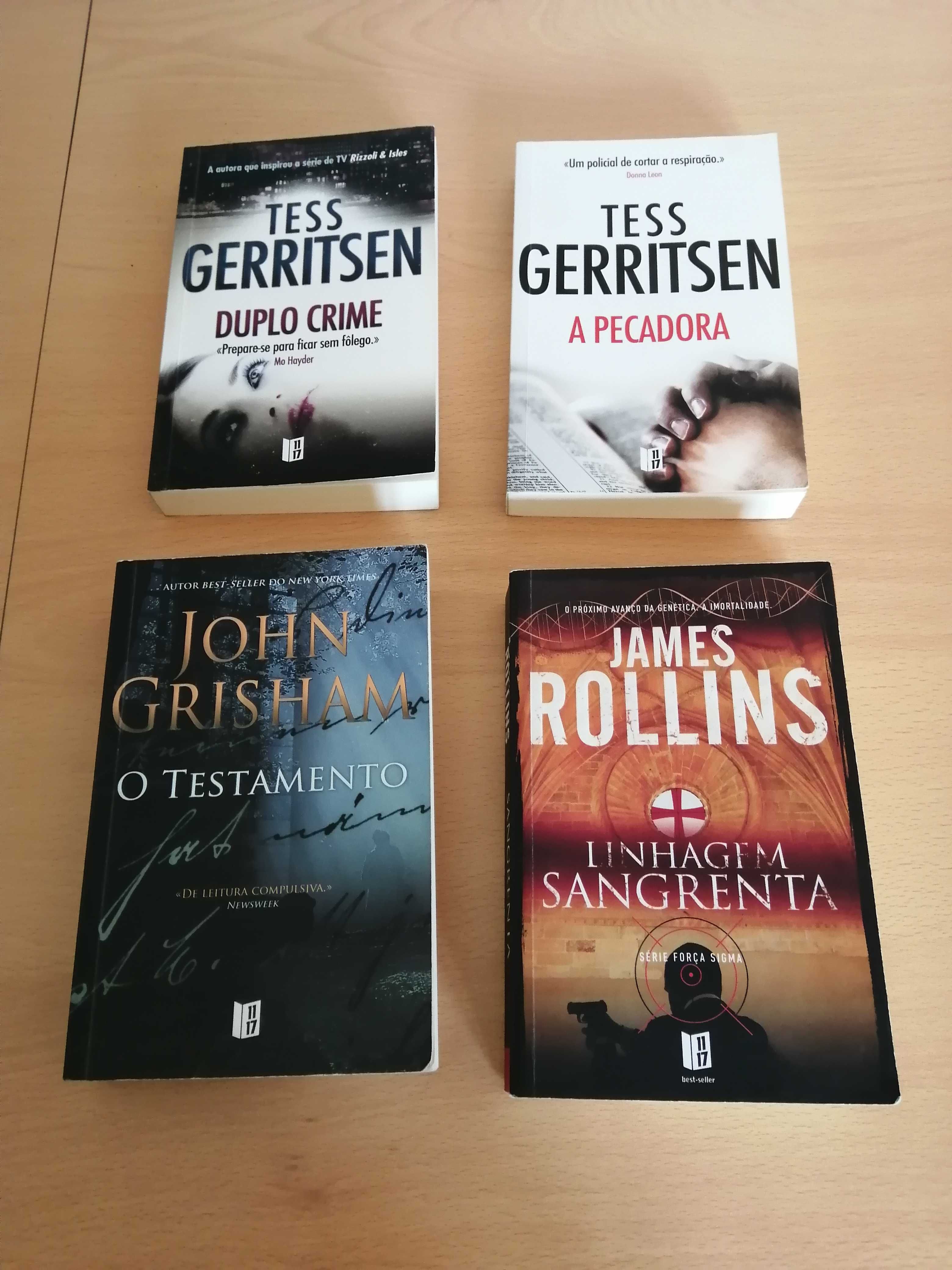 Livros de bolso TESS GERRITSEN, JOHN GRISHAM e JAMES Rollins