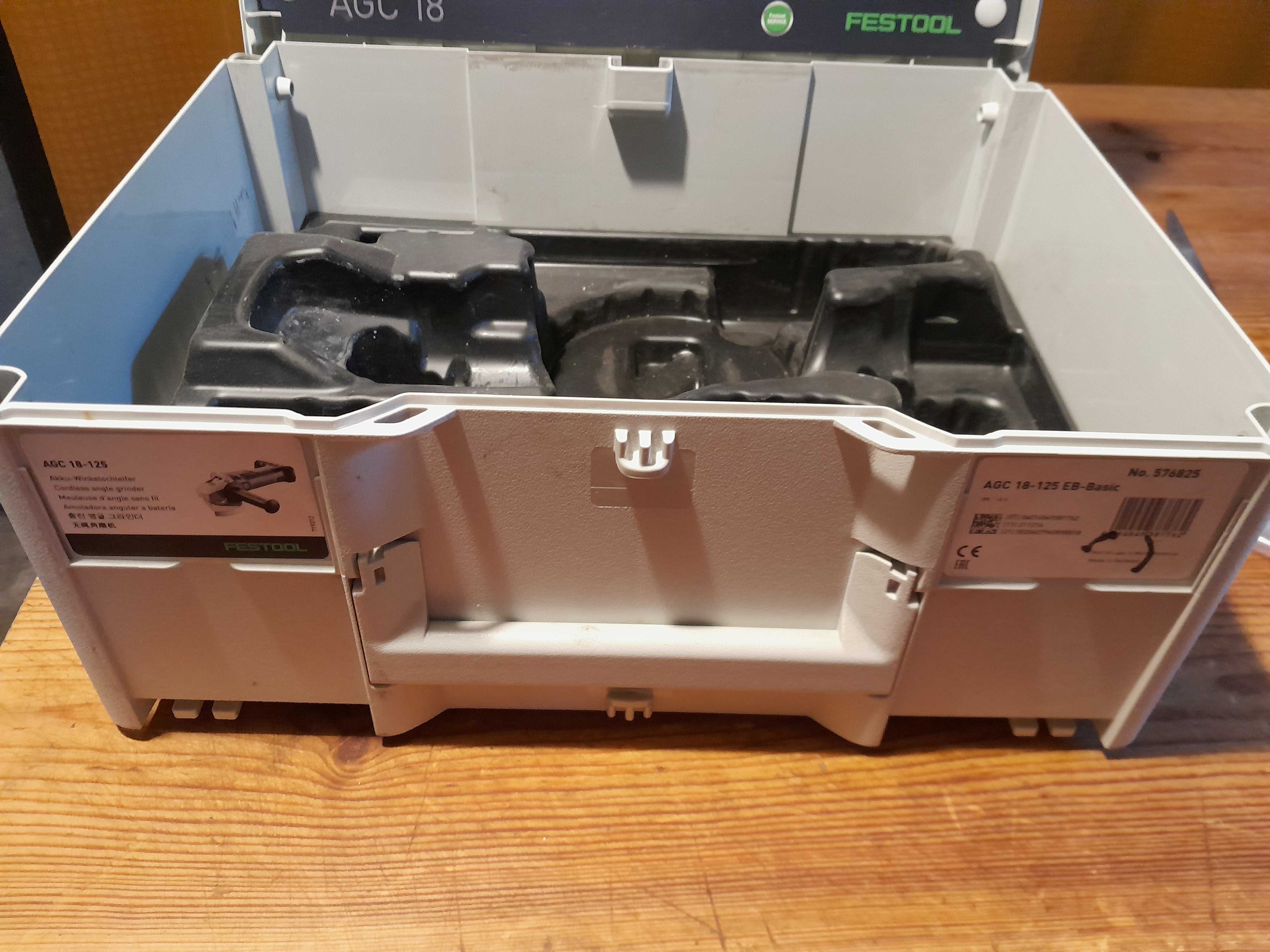 Festool systainer z wkładką   do  szlifierki kątowej.
