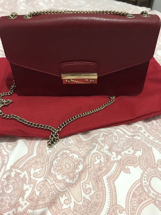 Mala Furla vermelha nova