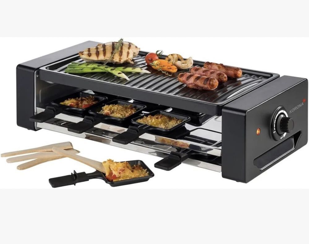 Raclette grill elektryczny Korona czarny 1300 W