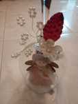 Vela com anjo e pérolas