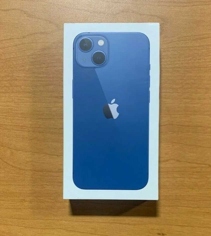 айфон 13 голубой новый запечатанный iphone с защитным блистером