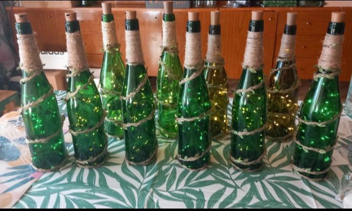 Butelki z lampkami led