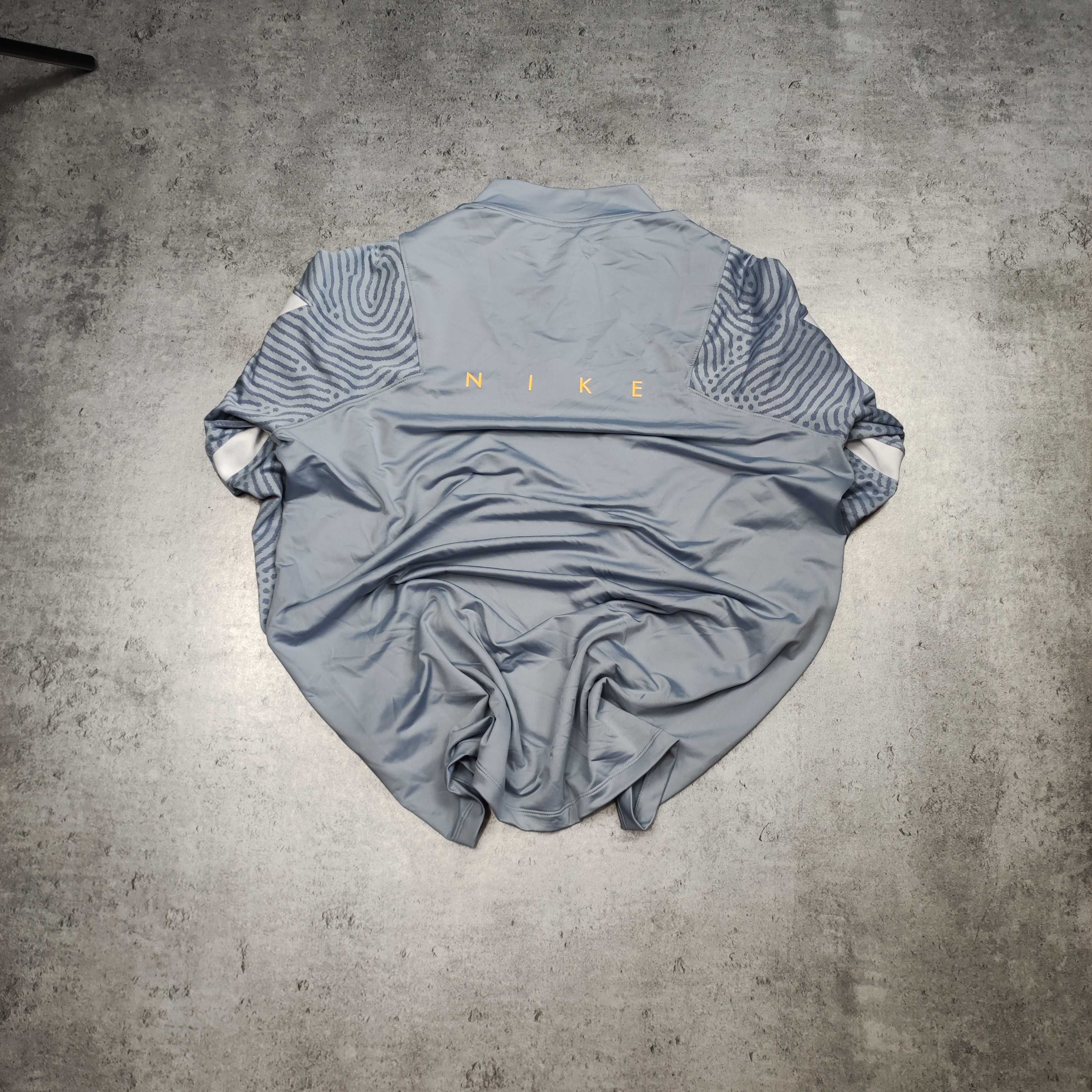 MĘSKA Bluza Śliska Sportowa siłownia Bieg Nike Rozpinana Błękitna Logo