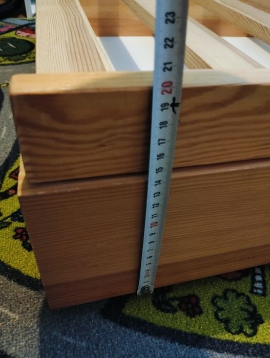 Łóżko, Stelaż łóżka drewniany na kółkach, otwierany160x80 dla dziecka