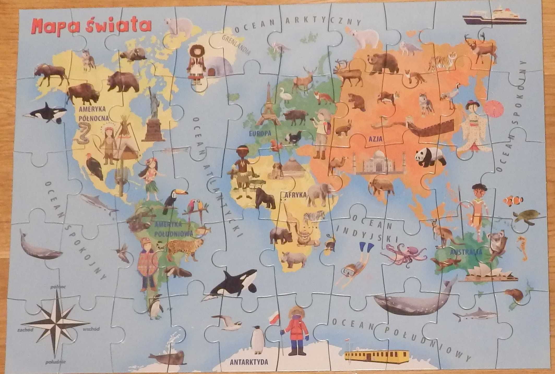 Atlas Świata puzzle Wilga