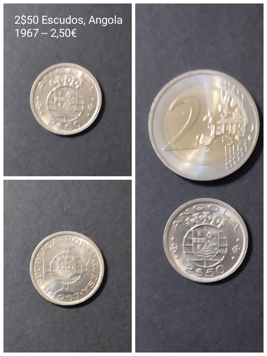 Moedas das colónias, escudos.