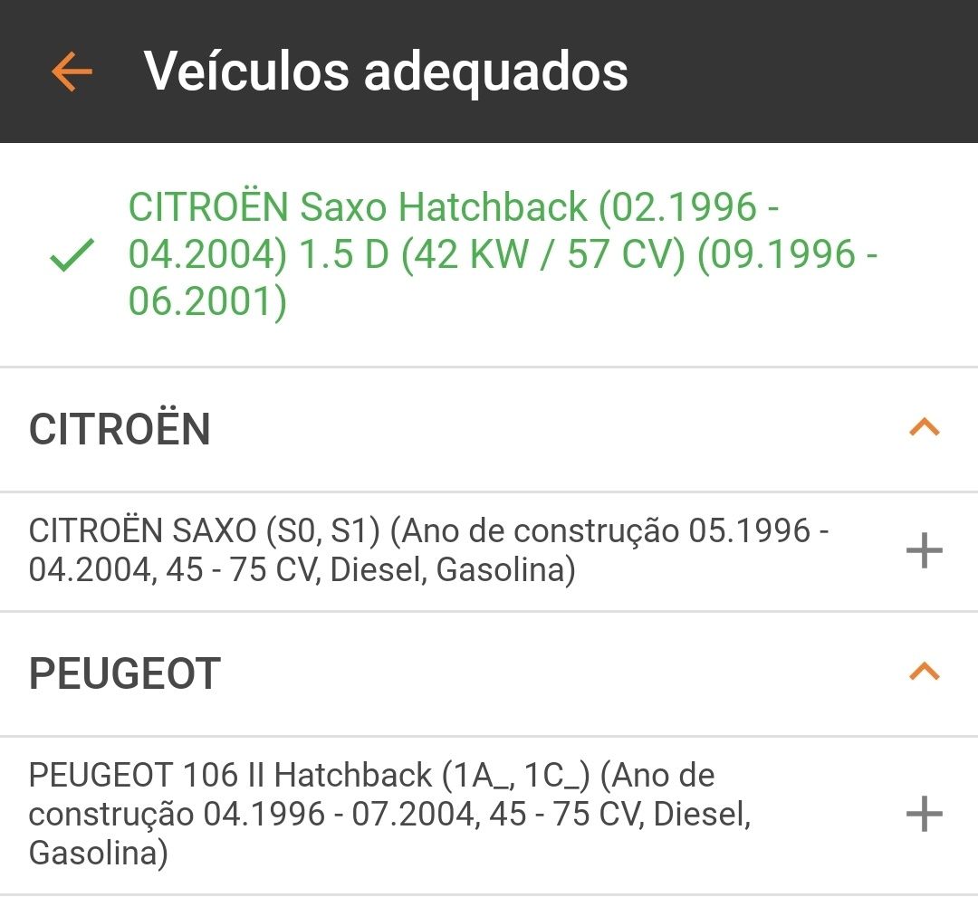 Veio de transmissão para Citroen Saxo/Peugeot 106