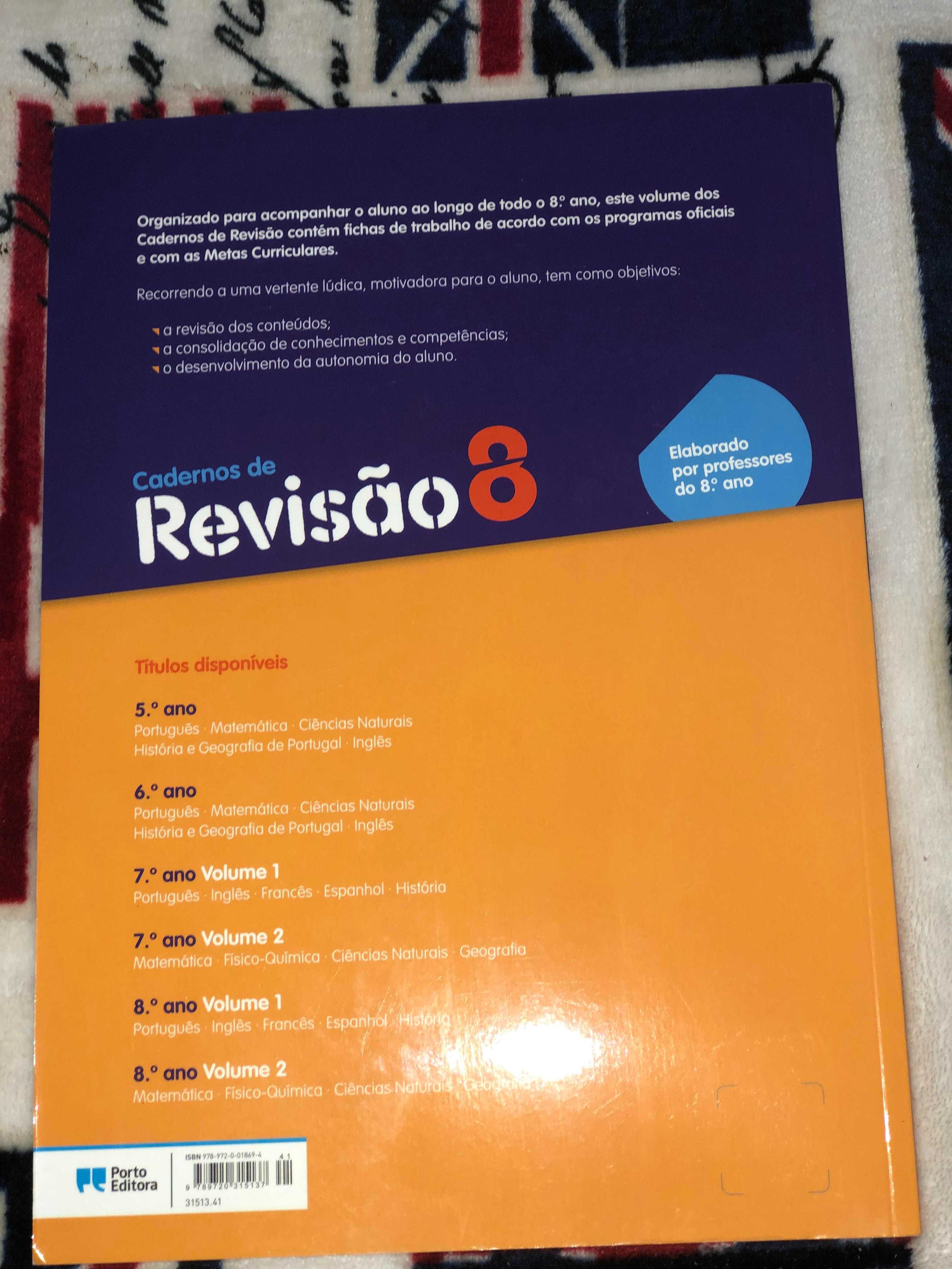 Livro revisões 8º ano- português, inglês, francês, história, espanhol
