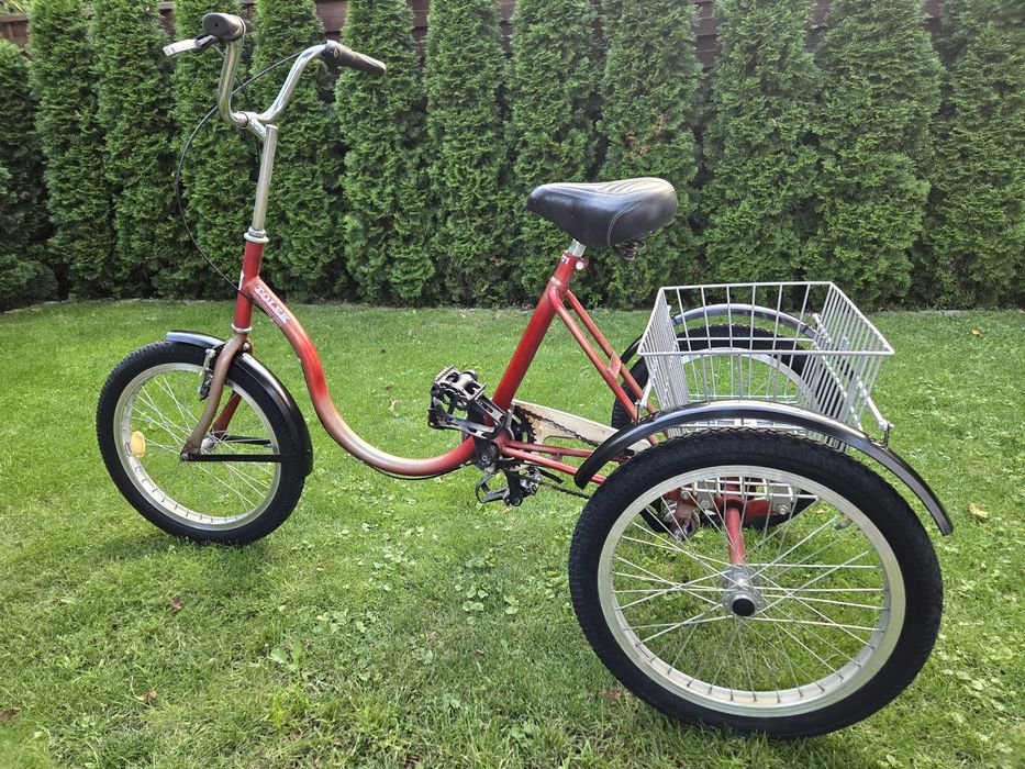 Rower rehabilitacyjny 3 BIEGI trójkołowy  inwalidzki TOLEK koła 24"