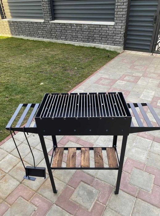 Мангал для шашлику метал 4 мм на 8 шампурів + ПОДАРУНОК