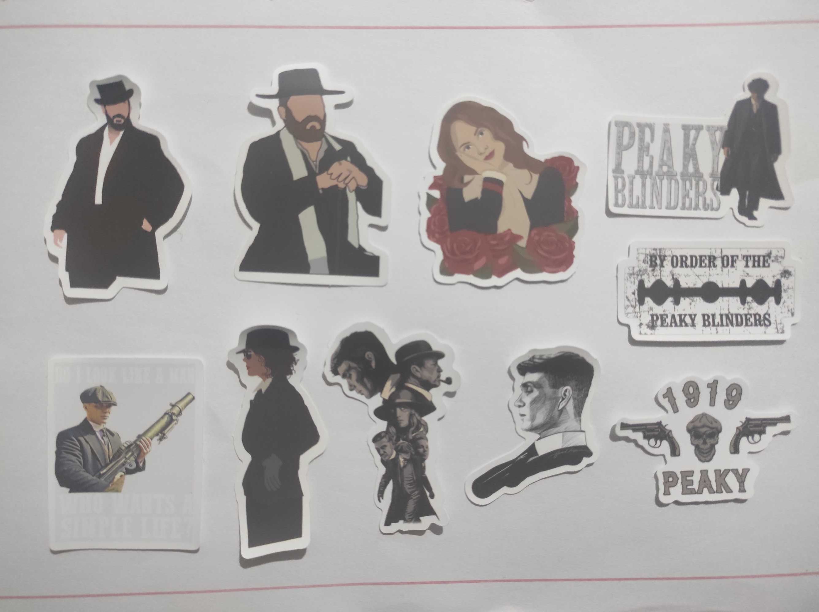 Stickers/Autocolantes com tema de Peaky Blinders