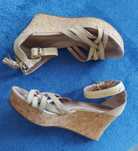 UGG sandaly na korku damskie beżowe 25cm 39/40