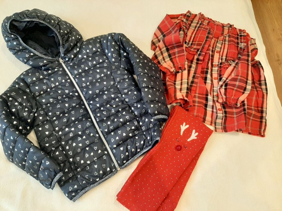 Zestaw świąteczny ciuszków r.116 dla dziewczynki