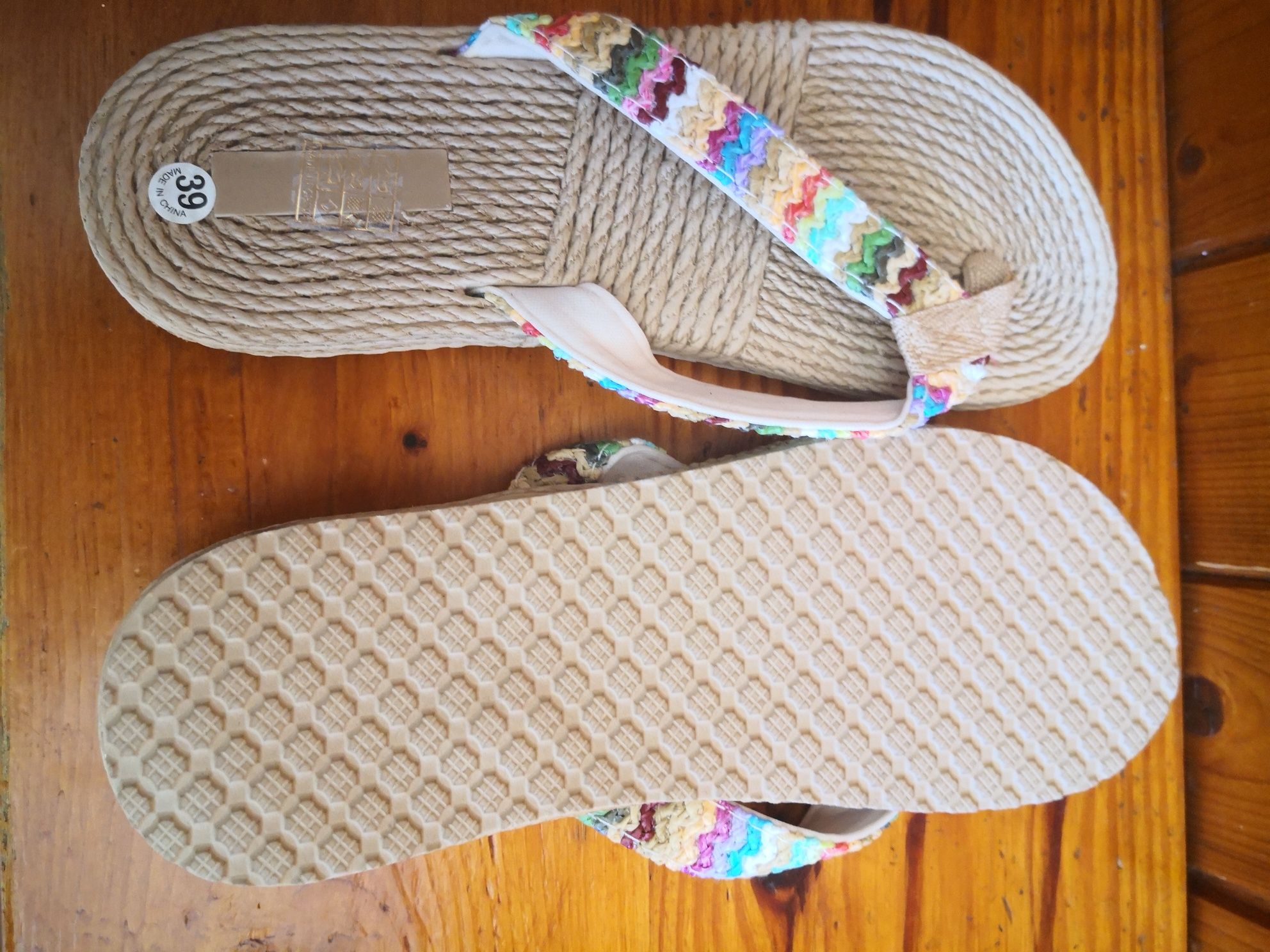 Japonki sandały sandałki sznurek etno boho 38