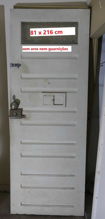 Portas antigas madeira maciça e vidro (com e sem aros / guarnições)