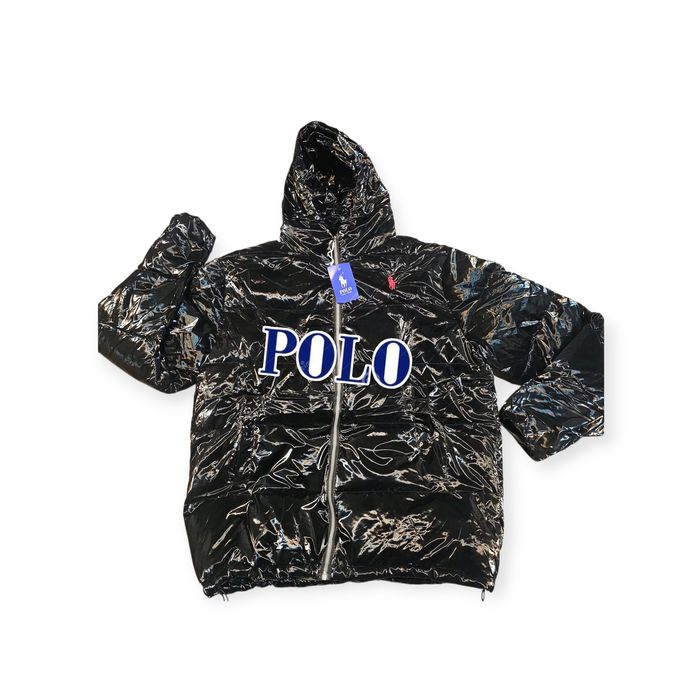 Czarna zimowa kurtka Ralph Lauren (świecąca, bardzo ciepła) – rozmiar
