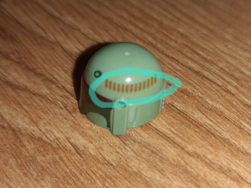 LEGO Star Wars / MISSPRINT/ hełm Boba Fett / sw1158 / 87610pb14