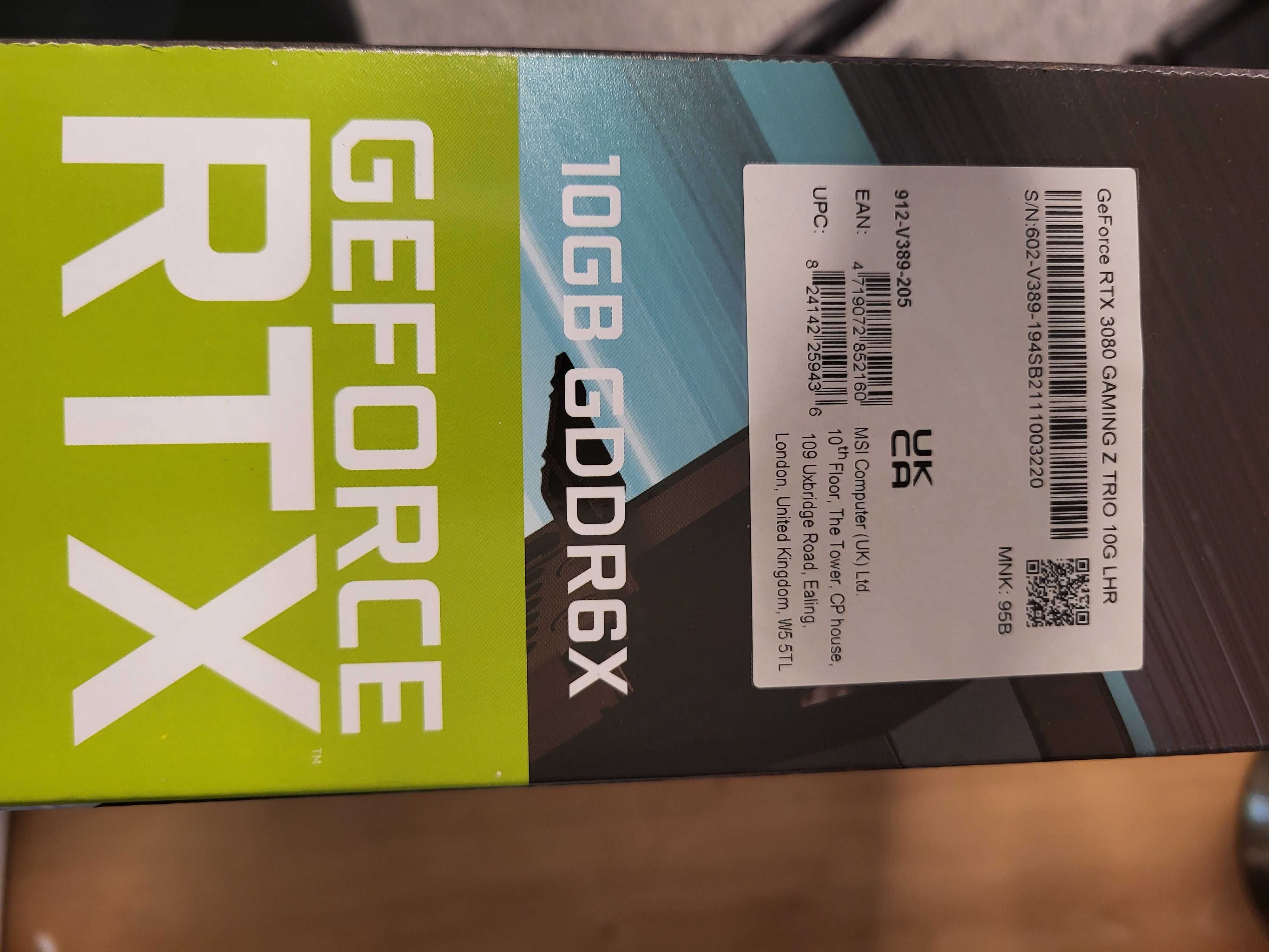 MSI Nvidia Geforce RTX 3080 10GB Gaming Z Trio Gwarancja